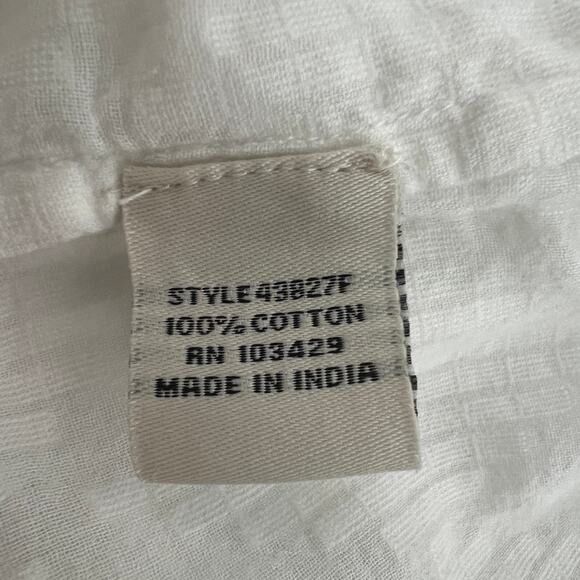 Caffe Marrahkesh Shirt Womens Small Cotton Oversized Relaxed Boho Beachy Western - Picture 12 of 15